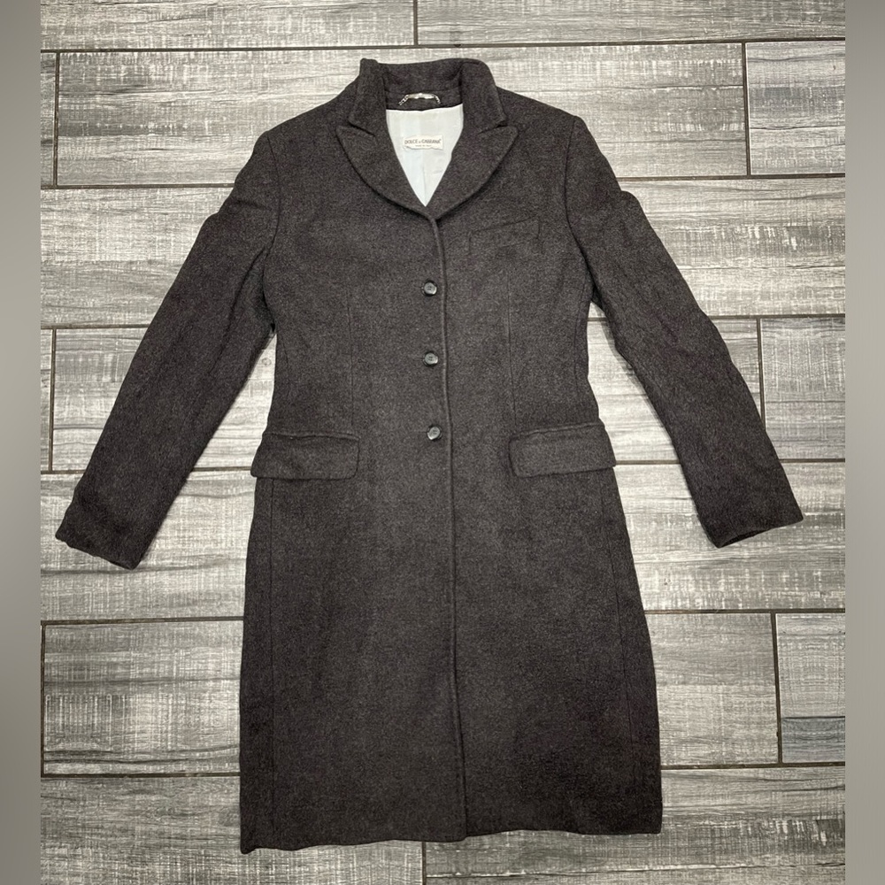 Dolce & Gabbana Wool Coat Women’s Size 44 Gray
